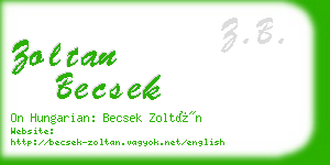 zoltan becsek business card